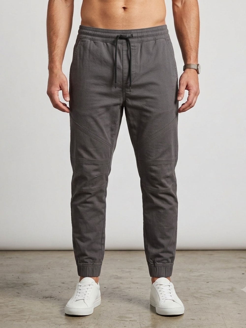 Hollister Men's Charcoal Gray Chino Jogger Pants size M.